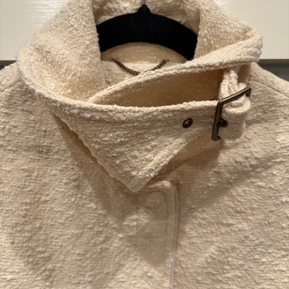 XS Banana Republic Cream Off White Textured Coat Jacket - Picture 5 of 6